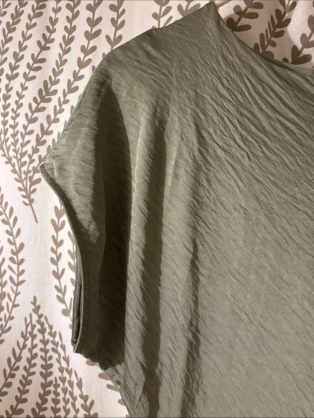 Abercrombie & Fitch Olive Green Short-Sleeve Maxi Dress